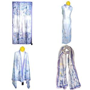 NWT Long Soft Scarf 35"x70" Rectangle Silk Feeling 100% Shawl Wrap 02271